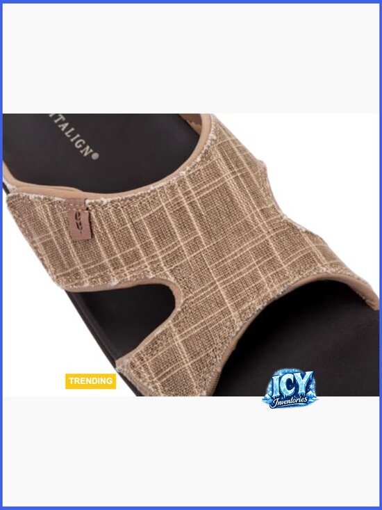 Canvas Slide Sandal Slip-On with Supportive Footbed main image 5